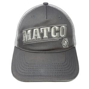 Matco Tools Trucker Hat Gray One Size Mesh Back Snapback Embroidered Hex Logo